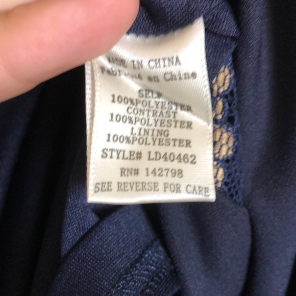 NWOT Love Riche Navy Long Sleeved Dress - Picture 8 of 9